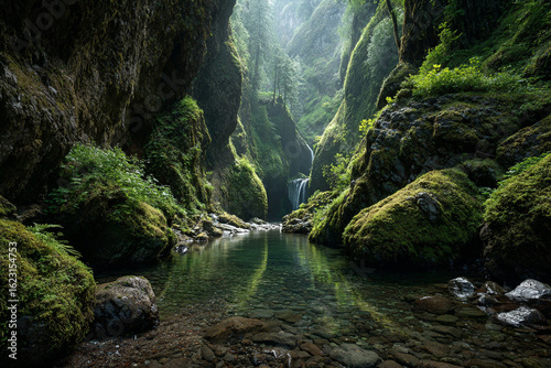 Small waterfall in the forest