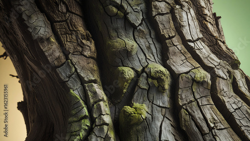 Close-Up of Rough Tree Bark Texture