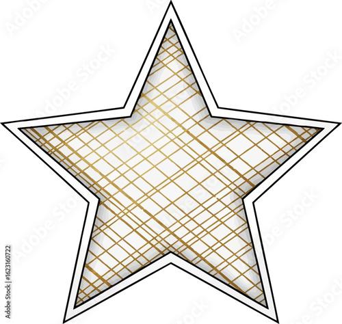 Intersecting Gold Lines Star Ornament