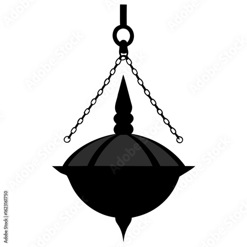 Minimalist dark gray dome tent silhouette against a solid black background representing camping and outdoor adventure