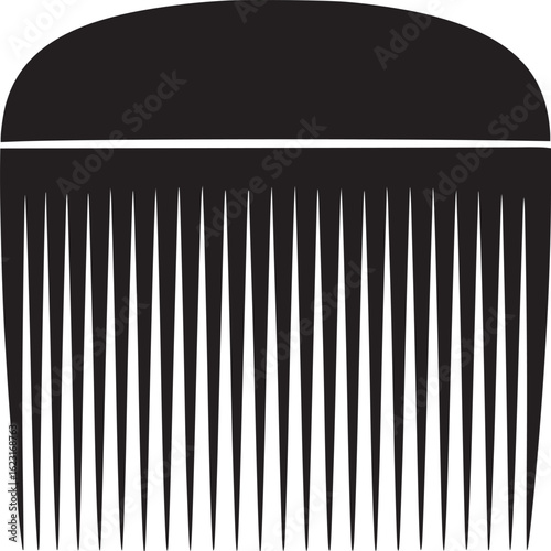 Black Hair Comb Icon
