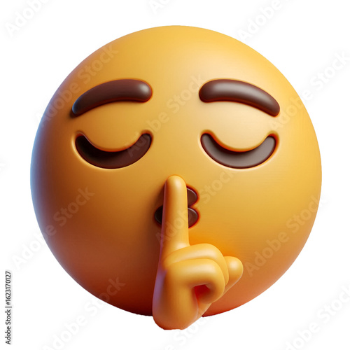 Shushing face emoji