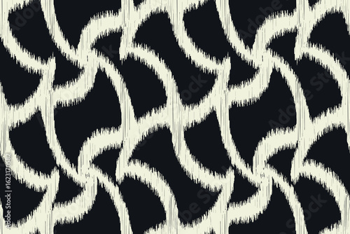 Ikat geometric folklore ornament.  Tribal ethnic texture.Seamless striped pattern in Aztec style. Motifs Ikat embroidery abstract  design for texture, fabric, clothing, wrapping, decoration