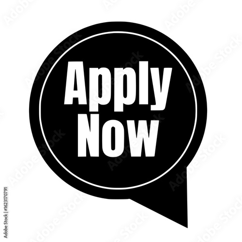 apply now icon black button on white background