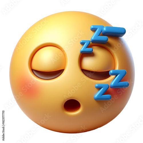 Sleeping face three-dimensional emoji.