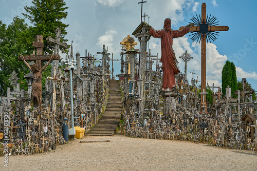 Hill of Crosses, Kryziu kalnas in northern Lithuania.