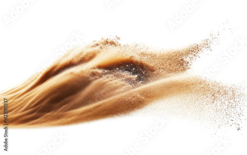 Flying sand transparent isolated on white background, png