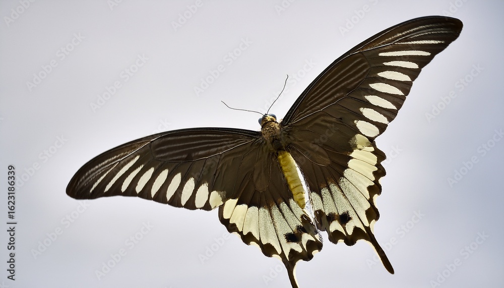 Fototapeta premium a swallowtail kite gliding clean white