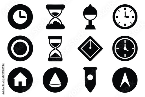 Clock Icons Vector Design