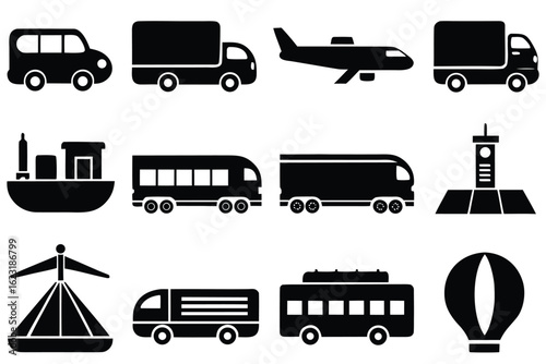 Transport Icon Set Design