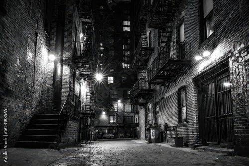 Nostalgic Nighttime Echoes: Shadows of Cortlandt Alley in Gotham's Chinatown