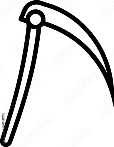 sickle line art vector icon
