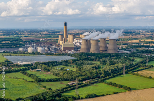Drax Power Station, electricity generation in the United Kingdom. Fossil fuel to renewable power station in Yorkshire, england. 