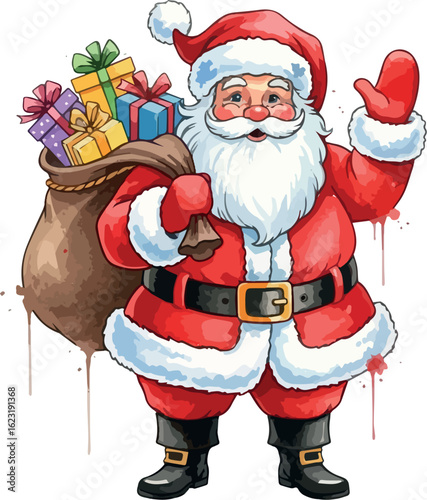  Christmas Santa Silhouette