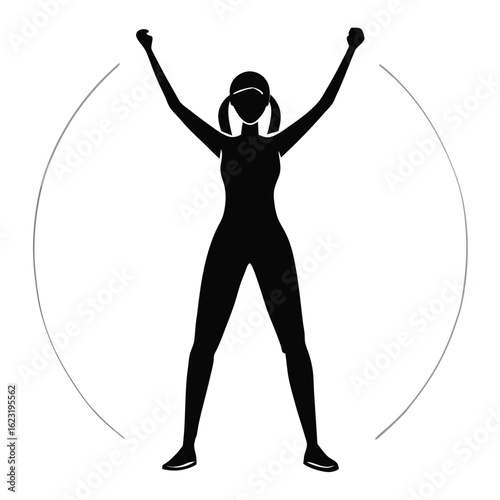 Positive postpartum silhouette logo in black and white