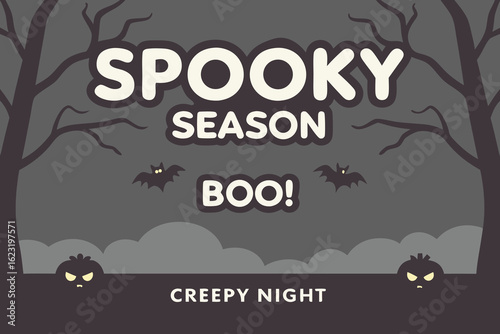 Spooky season boo creepy night halloween