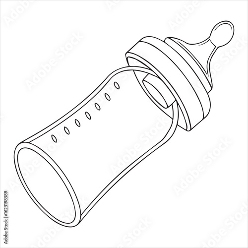baby bottle silhouette vector art