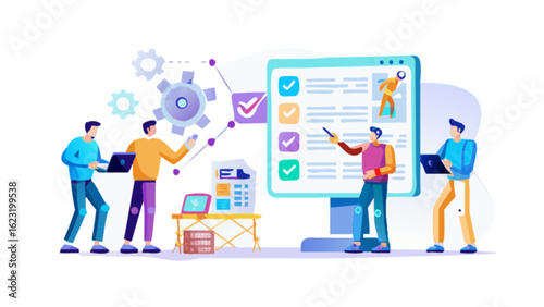 Teamwork project management collaboration software development checklist task planning and automation process