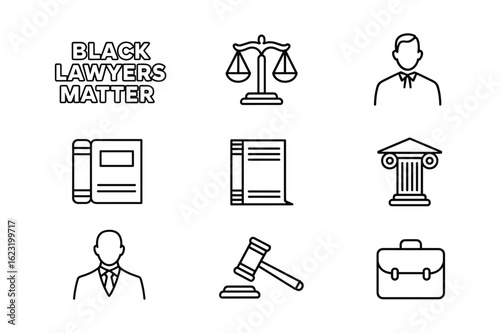 Black lawyers matter advocacy legal symbols justice