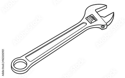 Adjustable wrench tool metal hardware