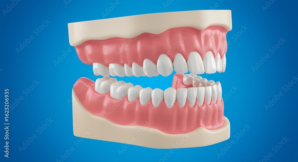 Fototapeta premium 健康な歯茎と白い歯 輝く笑顔の土台