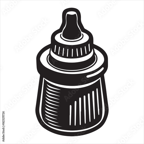 baby bottle silhouette vector art