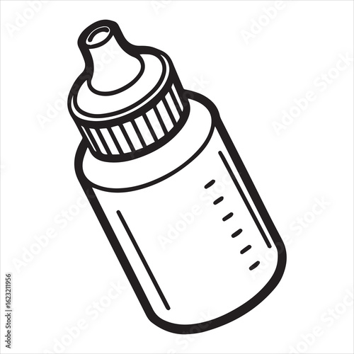 baby bottle silhouette vector art