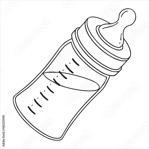 baby bottle silhouette vector art