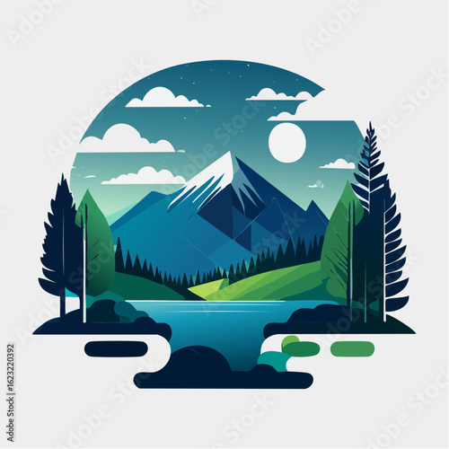 deep navy blue and green background, bold modern vector backdrop with minimalist aesthetic, clean seamless design for graphic, web, and surface projects