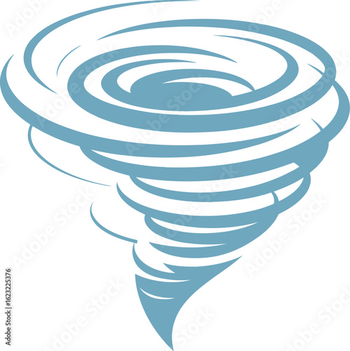 Blue Tornado Swirl Graphic