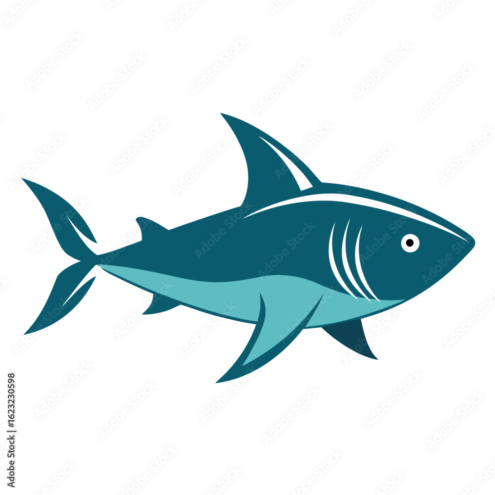 Fototapeta premium shark vector illustration