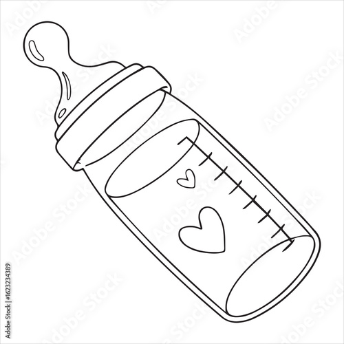 baby bottle vector illustration