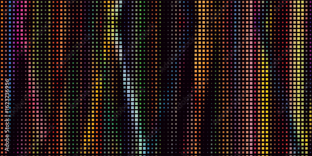 Fotografia Bright glowing rainbow disco lights