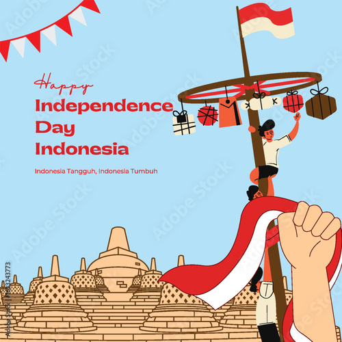 Happy Independence Day Indonesia Instagram Post
