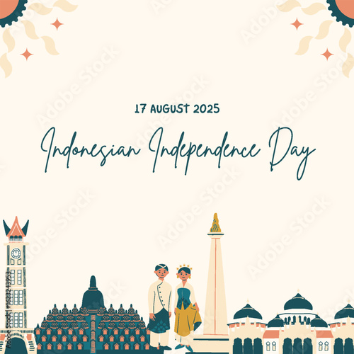 Happy Independence Day Indonesia Instagram Post