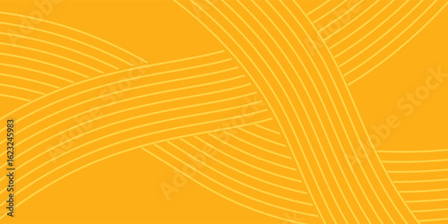 Pasta background, spaghetti abstract geometric pattern. Macaroni yellow poster. Wavy abstract pattern. modern vector.