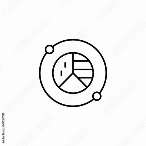 data analysis graph icon sign vector