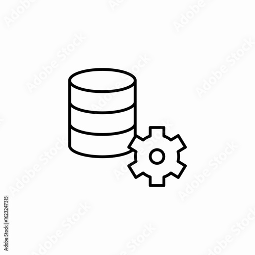 database settings modify icon sign vector