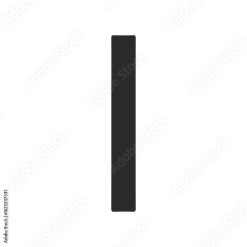 Vertical black obelisk shape on white background