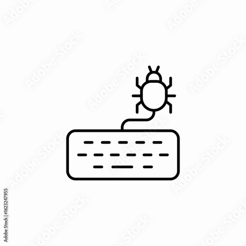 keyboard error icon sign vector