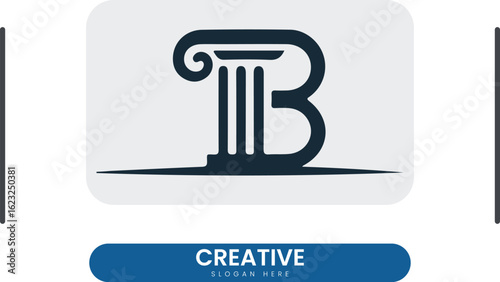 Column Pillar Letter B Logo