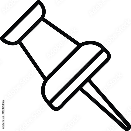 Precise Pointer: A minimalistic icon presents a sharp push pin, highlighting the focus on accuracy, details, and the essence of marking a spot or point. 