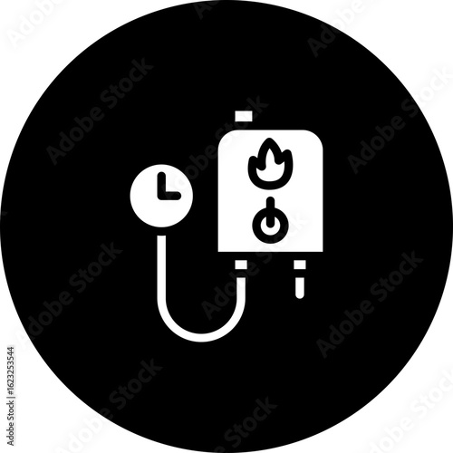 Tankless Water Heater Vector Icon Design