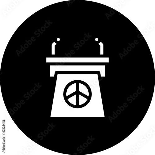 Tribune Vector Icon Design