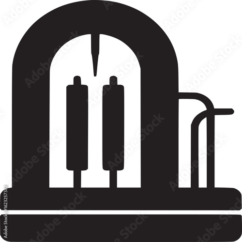 Industrial Machine Silhouette