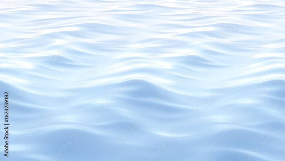 Naklejka premium Abstract close up of gentle blue water waves with light reflections