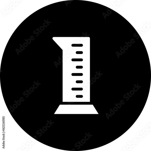 Graduated Cylinder Vector Icon Design