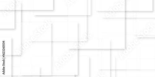 white background with faint geometric lines featuring intersecting patterns. white and grey glossy squares, abstract tech banner design. Graphic design element stripes concept for web, flyer. 