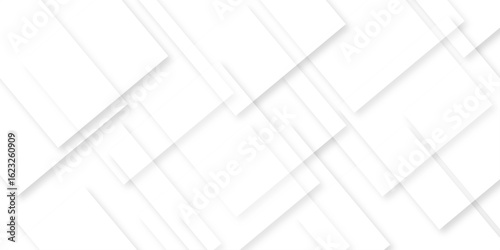 white background with faint geometric lines featuring intersecting patterns. white and grey glossy squares, abstract tech banner design. Graphic design element stripes concept for web, flyer. 