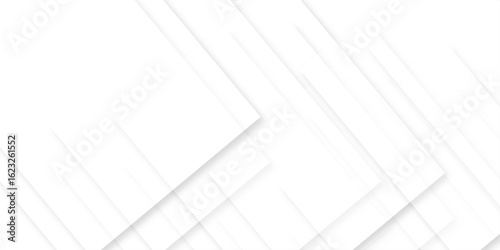 white background with faint geometric lines featuring intersecting patterns. white and grey glossy squares, abstract tech banner design. Graphic design element stripes concept for web, flyer. 